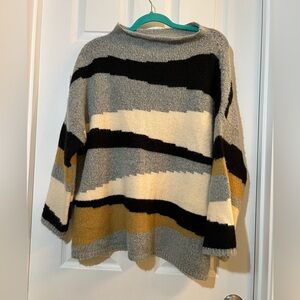 🦋 Elegant Colorblock Turtleneck Sweater size large
